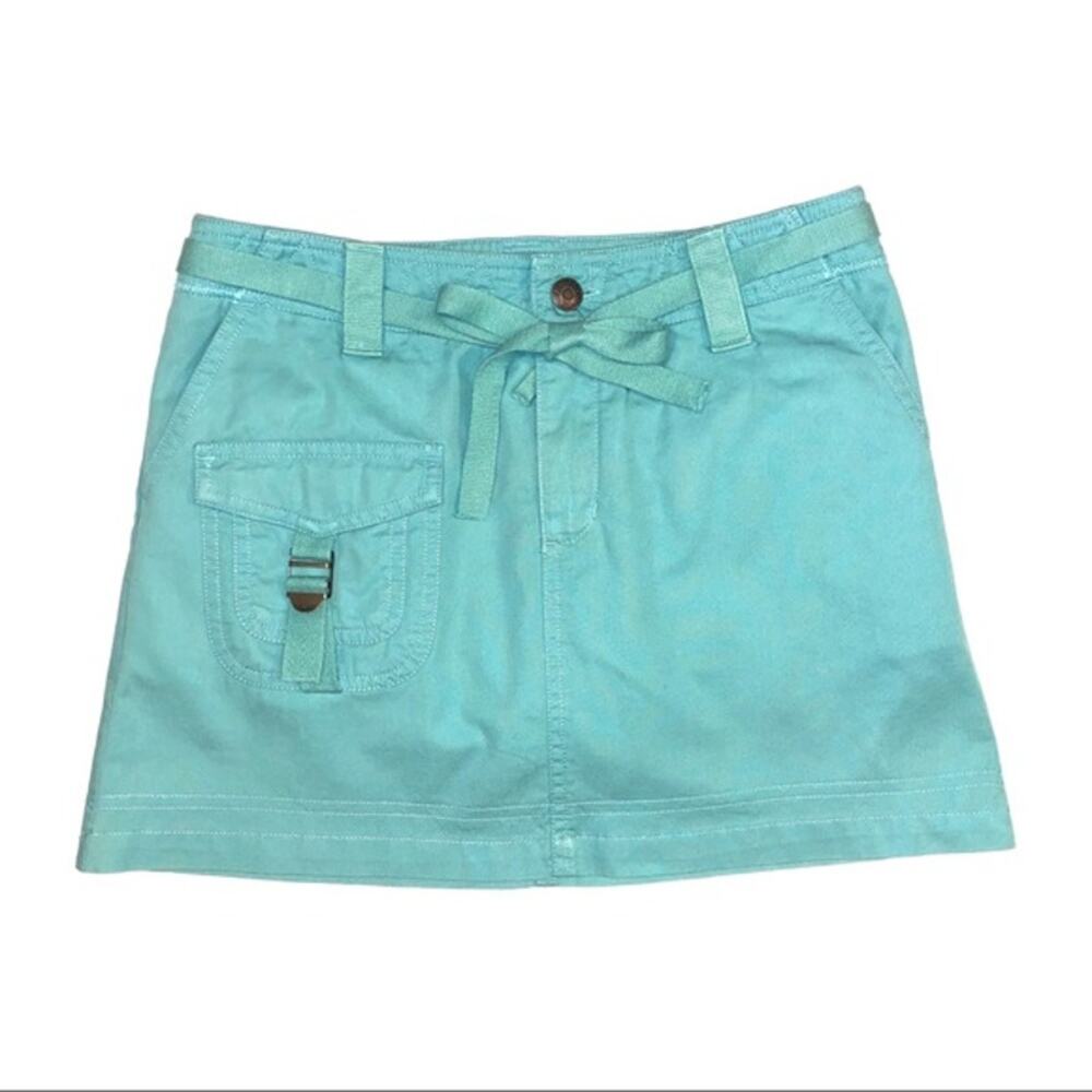 Ralph Lauren Girl’s Sz Blue Skort 14 Cargo Pocket With Button And Drawstring
